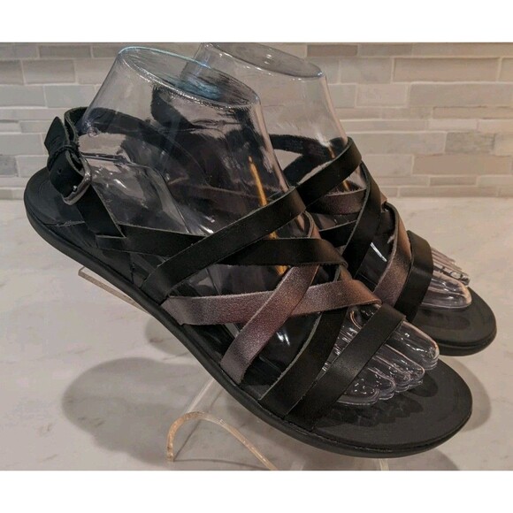 Women's OluKai Awe 'Awe Full Grain Leather Straps Hawaiian Sandals Size 8 - Picture 2 of 14